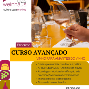 Curso AVANÇADO - Vinho para Amantes do Vinho